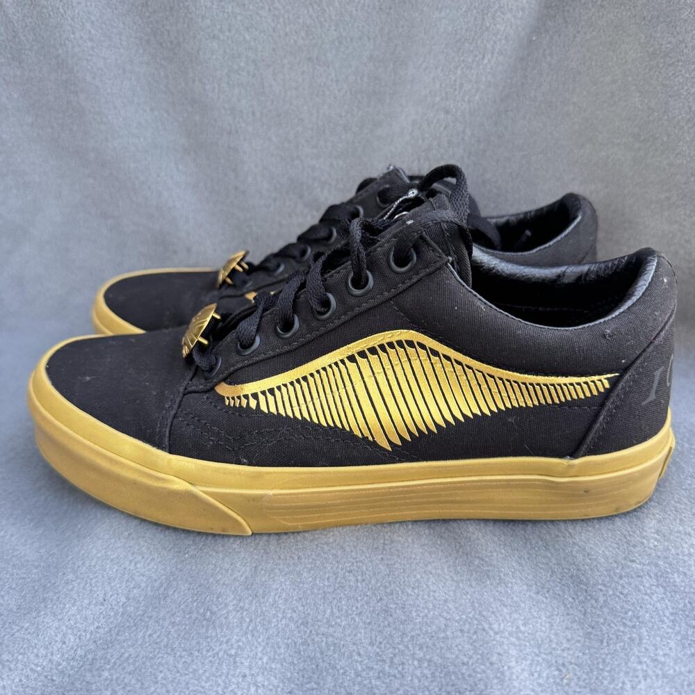 Vans Shoes Mens Size‎ 5 Womens 6.5 Gold Old Skool Harry Potter Golden Snitch